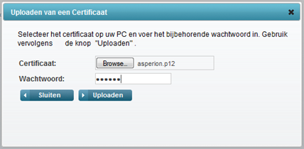 SUW - Digipoort Certificaat Upload Modal2