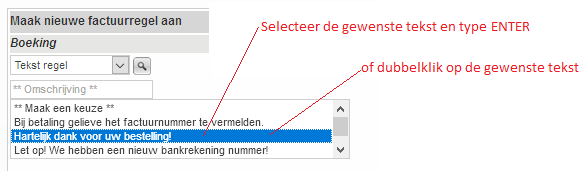 Selecteer Tekstregel2