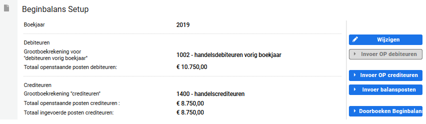 Invoer Openstaande Posten Doorboeken BB 2019