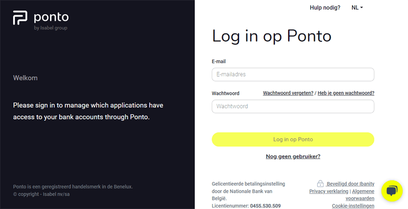 2-Login -met -je -ponto -account