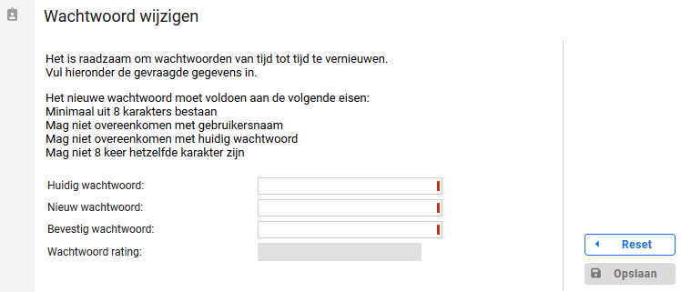 Wachtwoord Wijzigen