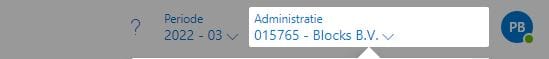Administratienummer -in -menu