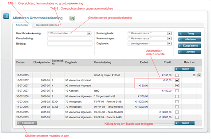 Afletterscherm Tab1