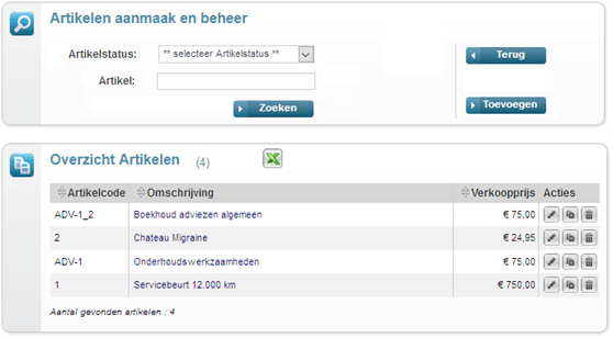 Artikelovericht