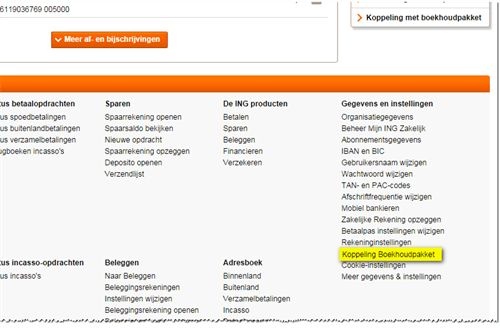 Bankkoppeling -ing -0