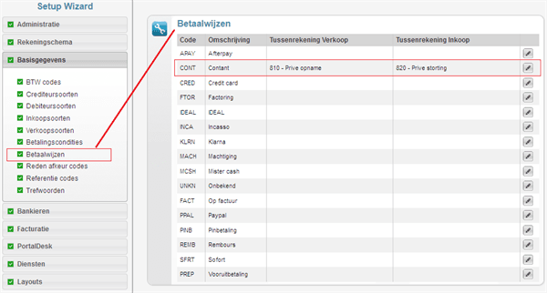 Betaalwijzecontantsetup