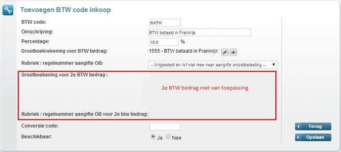 BTWcode EU Aanmaken