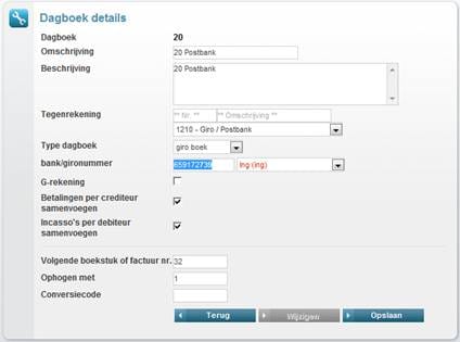 Dagboekdetails