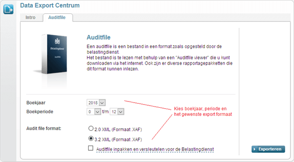 Data Export -Auditfile