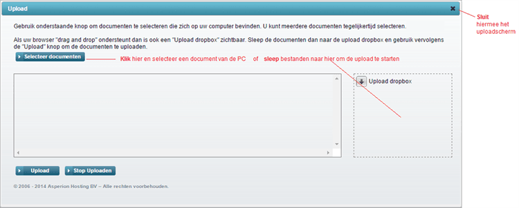 ED-Uploadscherm
