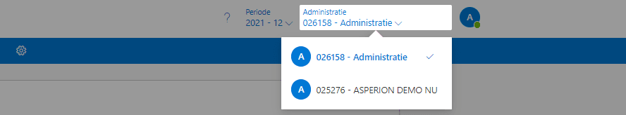 Menubalk - Administratie Kiezen