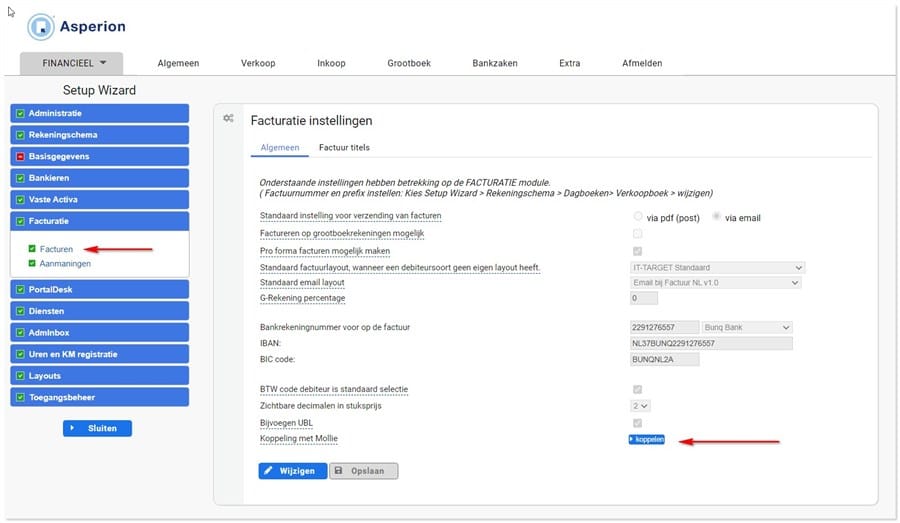 Payment -Setup Wizard