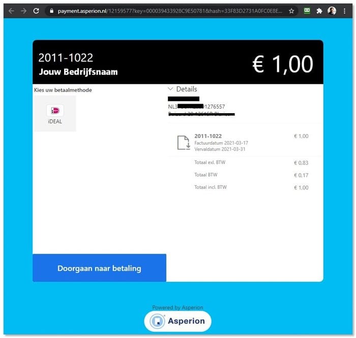 Payment Pagina -Asperion
