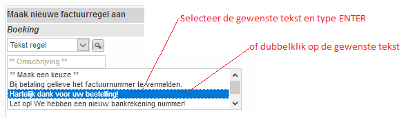 Selecteer Tekstregel2