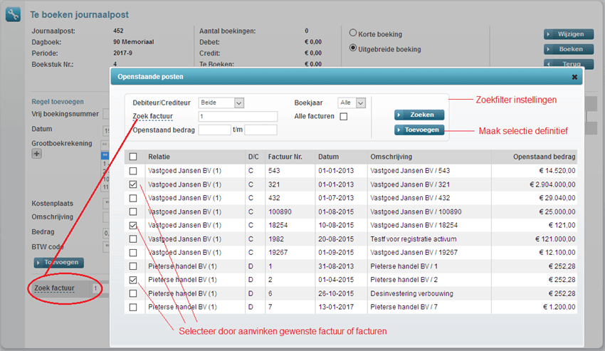 Selectie OPS Modal