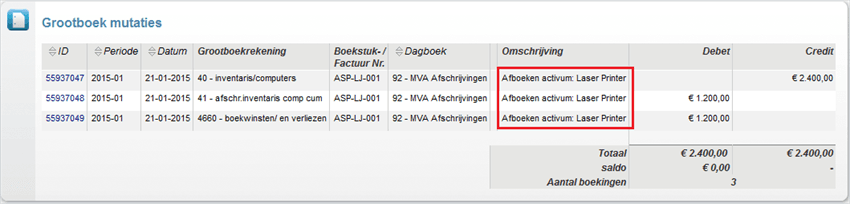 VA Afboek JPdetail