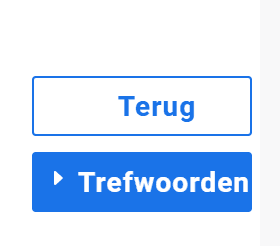De knop Trefwoorden onder de knop Terug op het scherm Afschrift regel matchen